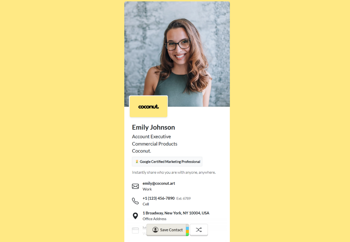 Designing your digital business card
